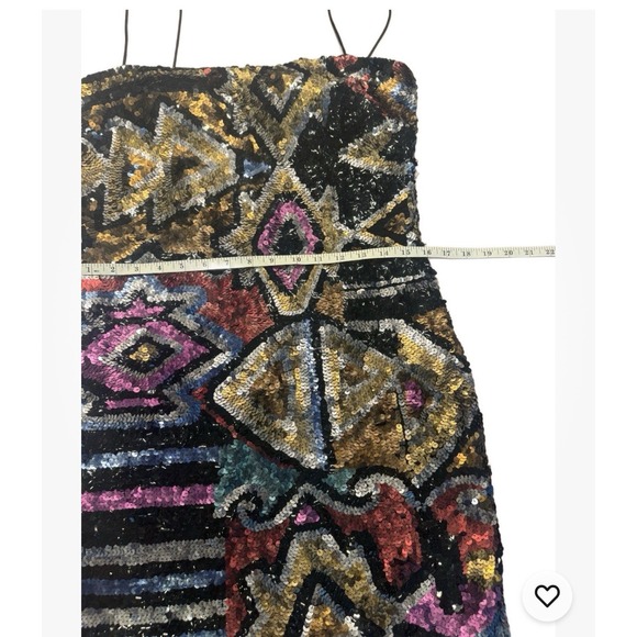 Reformation Mignon Party Dress Sequin Sparkle Glam Cocktail Valentines Prom M - Picture 3 of 6